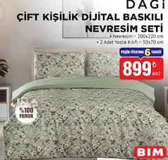 DAGİ ÇİFT KİŞİLİK DİJİTAL BASKILI NEVRESİM SETİ 200X220 CM